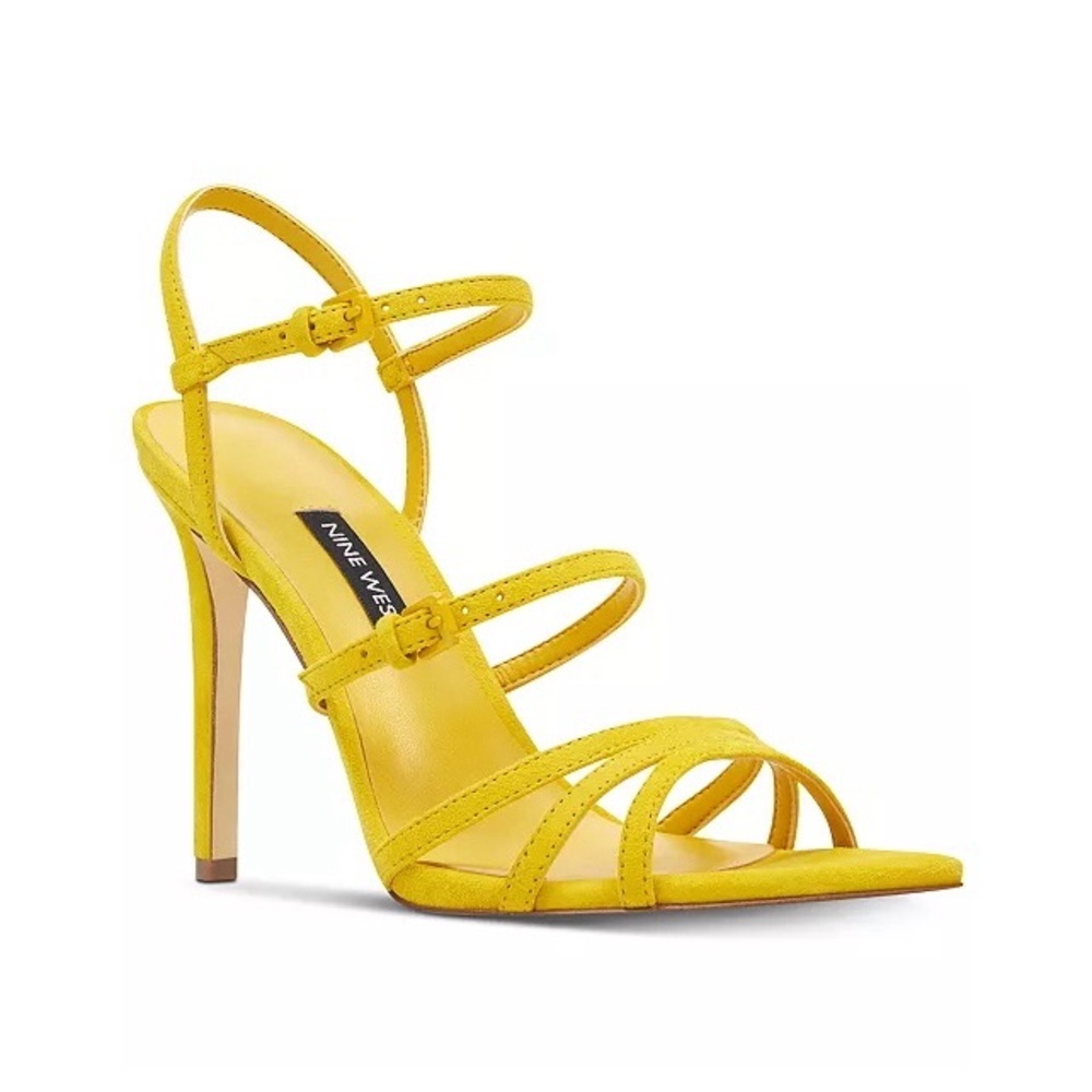 Nine West Sunny Yellow Strappy Heels